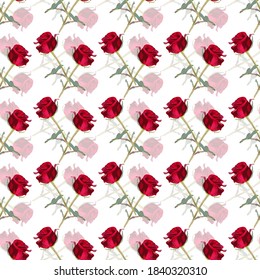 Elegant seamless pattern with rose flowers, design elements. Floral  pattern for invitations, cards, print, gift wrap, manufacturing, textile, fabric, wallpapers