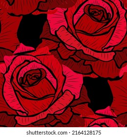 Elegante y sin fisuras con flores de rosa, elementos de diseño. Patrón floral para invitaciones, tarjetas, impresiones, envolturas de regalo, manufactura, textiles, tejidos, papeles pintados