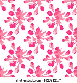 Elegant seamless pattern with sakura flowers, design elements. Floral  pattern for invitations, cards, print, gift wrap, manufacturing, textile, fabric, wallpapers