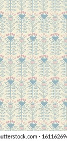elegant seamless pattern in Scandinavian style with hand drawn doodle elements