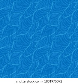 Elegant seamless pattern with sea waves, design elements. Marine pattern for invitations, cards, print, gift wrap, manufacturing, textile, fabric, wallpapers