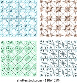 Elegant seamless pattern set, pattern fills, background, surface textures