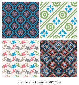 Elegant seamless pattern set.This beautiful patterns can be used for wallpaper, pattern fills, web page background, surface textures.