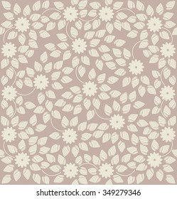 Elegant seamless pattern with  small flowers and leaves. Stylish background can be used for design fabric, wedding invitation, wallpaper, paper, linen, cover and  more creative designs.
