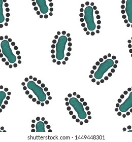 Elegant Seamless pattern Smear paint green color in black frame. Perfect for your design, textile, pattern fills, box, posters, cards, web page background etc. Pattern under the mask. Vector.