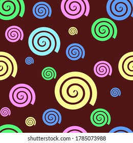 Elegant seamless pattern with a spiral shape