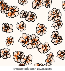 Elegant seamless pattern with spring flowers for paper, cover, fabric, interior decor and other users.