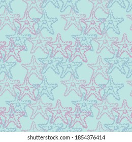 Elegant seamless pattern with starfishes, design elements. Marine pattern for invitations, cards, print, gift wrap, manufacturing, textile, fabric, wallpapers