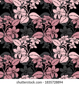 Elegant seamless pattern with stephanotis flowers, design elements. Floral  pattern for invitations, cards, print, gift wrap, manufacturing, textile, fabric, wallpapers