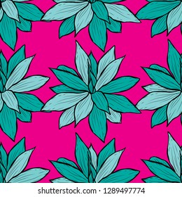 Elegant seamless pattern with succulent plants, design elements. Floral  pattern for invitations, cards, print, gift wrap, manufacturing, textile, fabric, wallpapers. Succulents