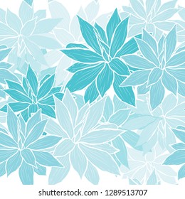 Elegant seamless pattern with succulent plants, design elements. Floral  pattern for invitations, cards, print, gift wrap, manufacturing, textile, fabric, wallpapers. Succulents