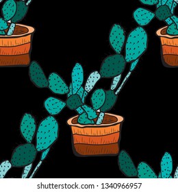 Elegant seamless pattern with succulent plants, design elements. Floral  pattern for invitations, cards, print, gift wrap, manufacturing, textile, fabric, wallpapers. Succulents
