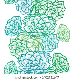 Elegant seamless pattern with succulent plants, design elements. Floral  pattern for invitations, cards, print, gift wrap, manufacturing, textile, fabric, wallpapers. Succulents