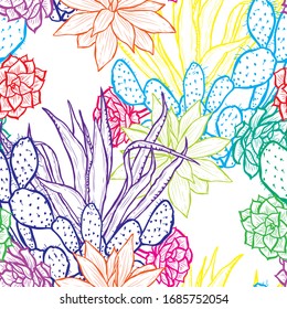 Diseño elegante y transparente con suculentos elementos de diseño. Patrón floral para invitaciones, tarjetas, papel, envoltura de regalo, manufactura, textiles, tejidos, papeles pintados