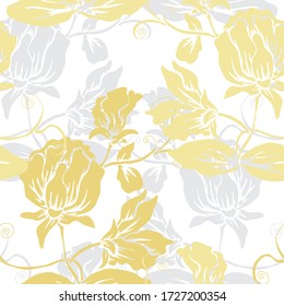 Elegant seamless pattern with sweet peas flowers, design elements. Floral  pattern for invitations, cards, print, gift wrap, manufacturing, textile, fabric, wallpapers