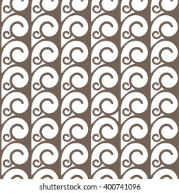 Elegant seamless pattern with swirls. Abstract seamless ornament. Vector background