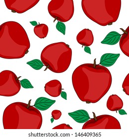 elegant seamless pattern with tasty apples for your design