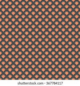 Elegant seamless pattern. Vector seamless background of overlapping striped circles.