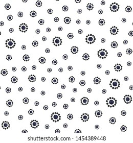Elegant Seamless pattern Very dark desaturated blue color in a frame of a black circle. For your design, textile, pattern fills, box, posters, cards, etc. Pattern under the mask. Vector.
