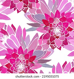 Elegant Seamless Pattern With Water Lily, Lotus Flowers, Design Elements. Floral  Pattern For Invitations, Cards, Print, Gift Wrap, Manufacturing, Textile, Fabric, Wallpapers