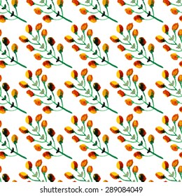 Elegant seamless pattern with watercolor painted flowers, design elements. Floral pattern for wedding invitations, greeting cards, scrapbooking, print, gift wrap, manufacturing