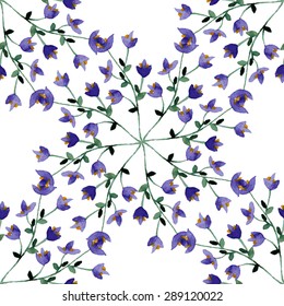 Elegant seamless pattern with watercolor painted flowers, design elements. Floral pattern for wedding invitations, greeting cards, scrapbooking, print, gift wrap, manufacturing