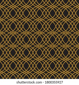 elegant seamless pattern wave style, golden color design vector