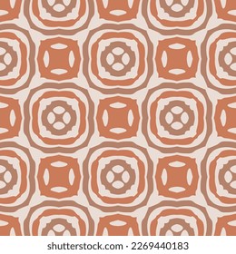 Elegant seamless pattern in white orange red for decoration. Print for paper wallpaper, tiles, textiles, neckerchief. 