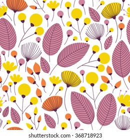 Elegante patrón impecable con flores amarillas, ilustración vectorial. Patrón transparente con hinojo. Se puede utilizar un patrón sin problemas para papel pintado, rellenos de patrones, fondo de página web, texturas superficiales.