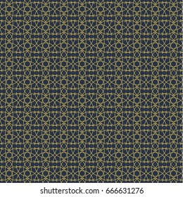 Elegant Seamless Pattern for your designs. Vector endless pattern decorated by beautiful outline shapes. Inspired by Art and Oriental motives.