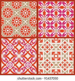 Elegant seamless patterns. This beautiful patterns can be used for wallpaper, pattern fills, web page background, surface textures.