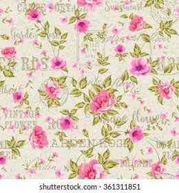 Elegant seamless peony pattern.