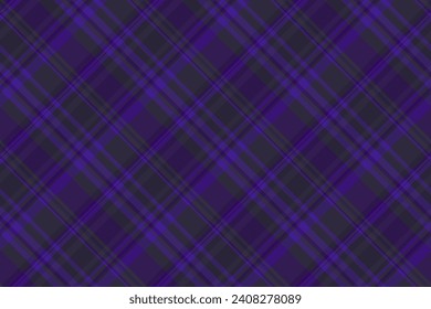 Elegant seamless plaid check, platform tartan texture fabric. Paint pattern textile vector background in dark and indigo color.