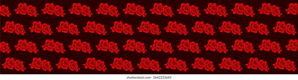 Elegant, seamless rose vector for romantic or decorative designs. Perfect for backgrounds, fabrics, and stationery, offering a continuous floral pattern. Ideal for beauty, wedding, and nature themes.
