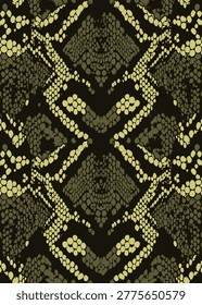 Elegant seamless snake skin pattern in gold tones with detailed reptile scales. Ideal for luxury textile, fashion design, and premium background applications.