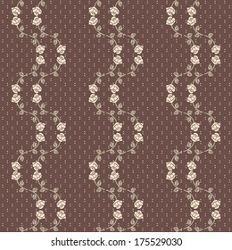 Elegant  seamless vector illustration with small roses.