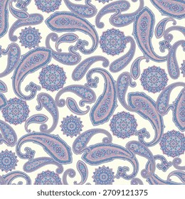 Elegante, perfeitamente contínuo padrão de paisley,