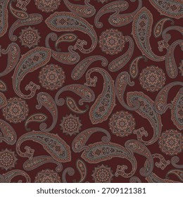 Elegantes, nahtlos durchgehendes Paisley-Muster,