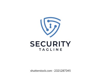 Elegant security shield logo design