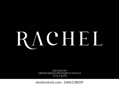 Elegant serif alphabet display font vector. Vintage typography with swoosh alternate