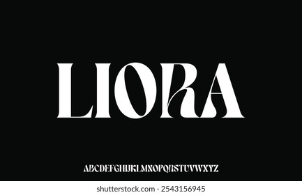 Elegante serif alfabeto exibir fonte vetor com estilo ligadura. Fonte de tipos criativa serif