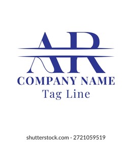 Elegante Serif AR Monograma Design de logotipo
