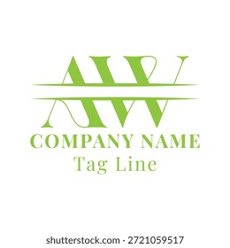 Elegantes Serif AW-Monogramm-Logo-Design