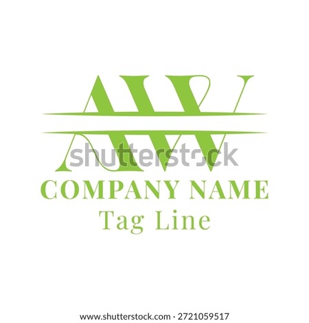 Elegant Serif AW Monogram Logo Design