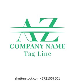 Elegante Serif AZ Monograma Design de logotipo