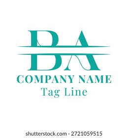 Elegant Serif BA Monogram Logo Design