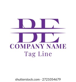 Elegante Serif BE Monograma Design de logotipo