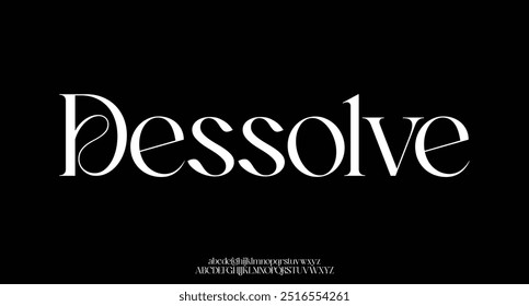 Elegante serif clássico design fonte vetor ilustração de letras alfabéticas.