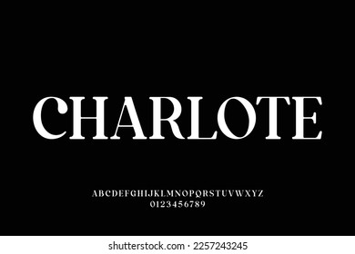 Elegant serif display font vector