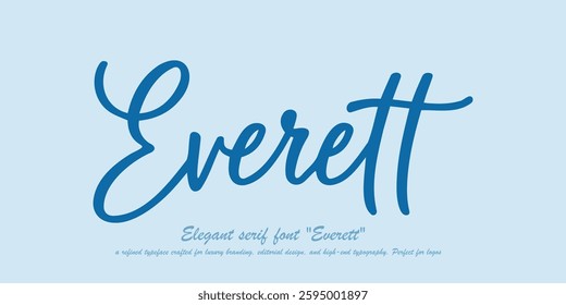 Elegant serif font "Everett" – a refined typeface crafted for luxury branding, editorial design, and high-end typography. Perfect for logos, fashion magazines, invitations, and premium packaging.